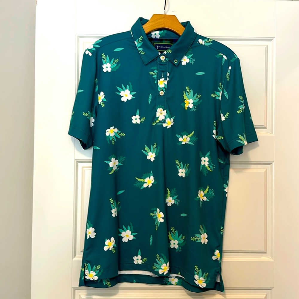 William Murray Golf Shirt.  Size Small.  Flower print